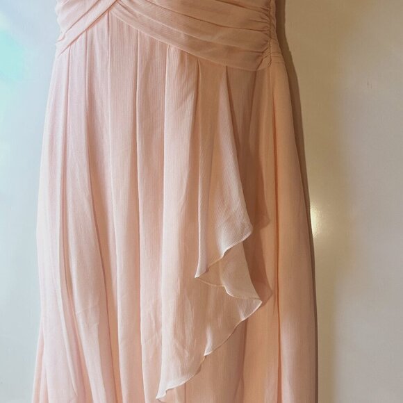 David's Bridal SZ 12 Bridesmaid Petal Strapless sweetheart neck wedding bridal - Picture 5 of 11